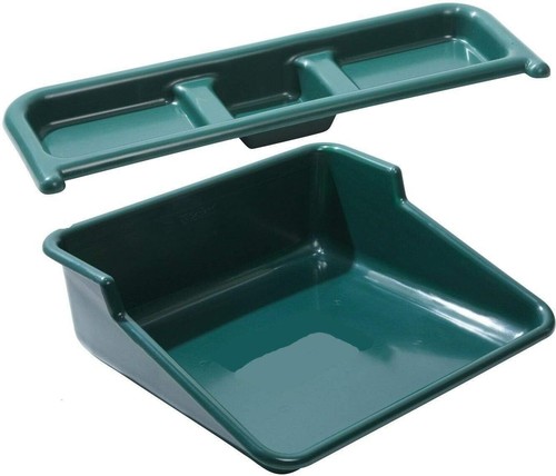 Large green plastic potting - green,