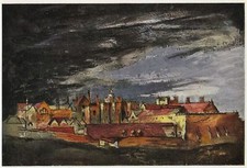 Knole General View John Piper vintage print in 11 x 14 inch mount