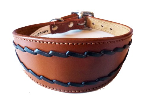 Tan oval stitch - oval, leather