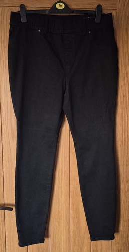 Ladies black denim jeggings - ladies,