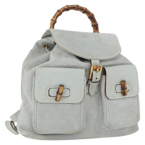 Gucci bamboo backpack suede - gucci,