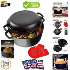2-in-1 Cast Iron Dutch Oven