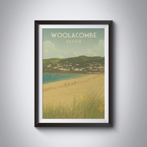 Woolacombe devon travel - woolacombe, poster