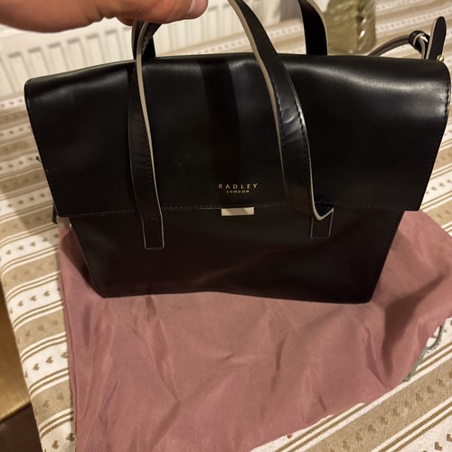Radley black leather handbag - radley,