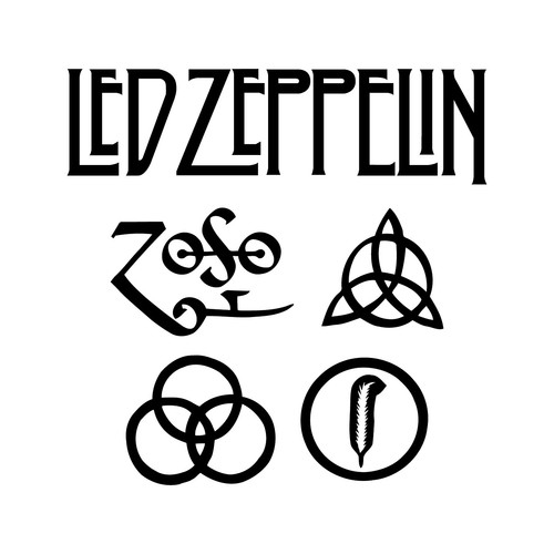 Led zeppelin symbols - led, custom