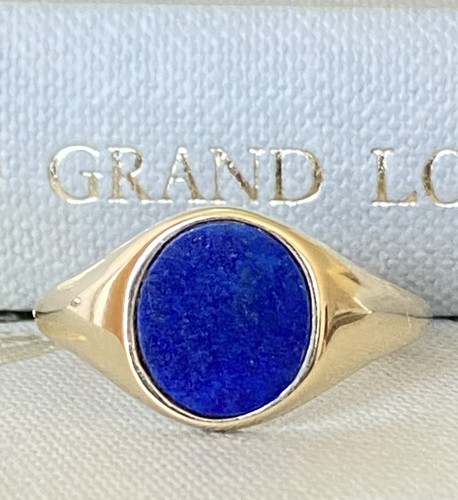 Gents 9ct gold lapis lazuli - &,