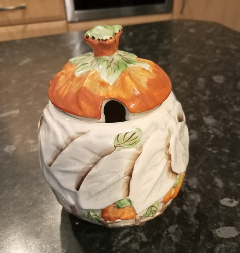 Ceramic honey jam pot with - honey/jam,