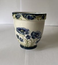 Lovely William Moorcroft  For Macintyre Blue Poppy Design Small Open Vase