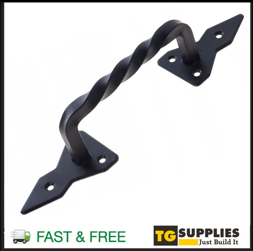 Heavy duty black gate handle - duty,