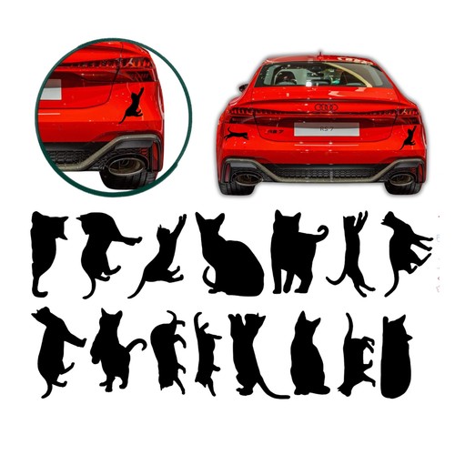 Cat pose sticker vinyl - sticker, decal