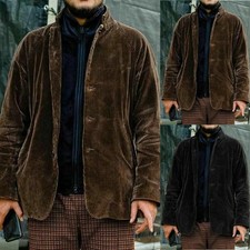 Mens Casual Retro Corduroy