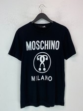Love Moschino Black Graphic Logo T-Shirt Short Sleeve Crew Neck Cotton L