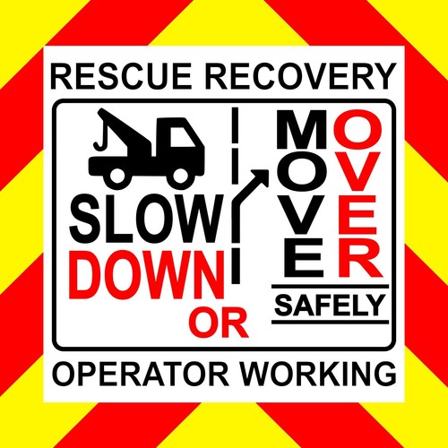 Recovery truck sticker - 2x,