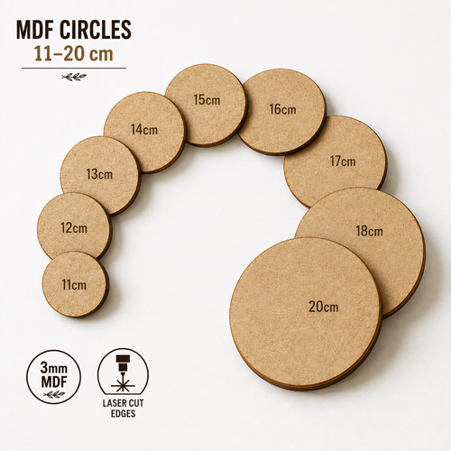 Mdf circle wooden - mdf, craft