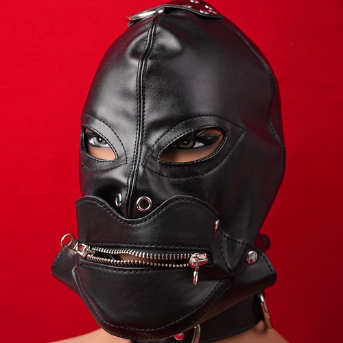 Leather headgear hood - leather,