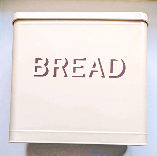 Enamel bread tin - tin, tall