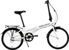 Carrera Transit 20'' 3-Speed White Lightweight Folding Bike (Faulty Shifter) B+