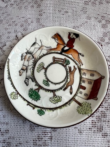 Coalport hunting scene coaster - coalport,