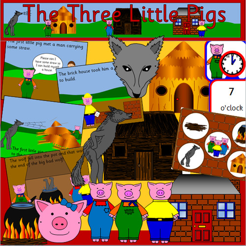 The three little - the,
