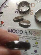 Mood Ring with Guide Unisex Sizes K M N P R S Colour Changing Fun Gift