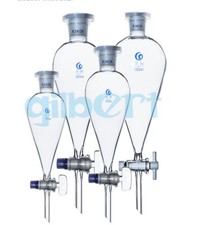 30-1000ml #19 #24 #29 Borosilicate Glass Pear Separatory Funnel PTFE/Glass Tap