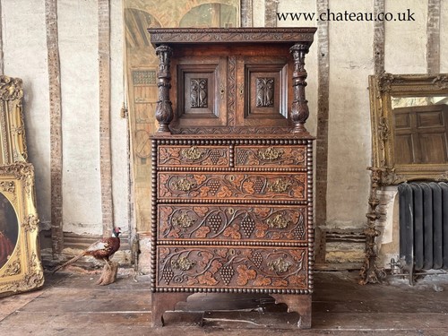 Antique oak victorian jacobean - antique,