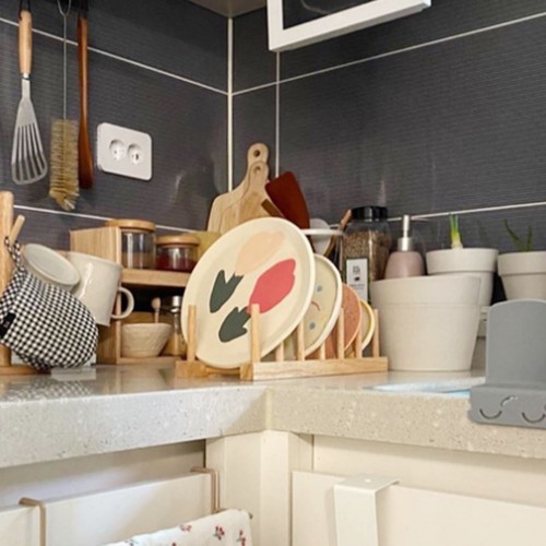 Vertical wooden dish drying - vertical,