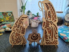 3 Piece Wooden Nativity Scene