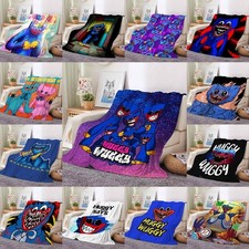 Kids Adult Poppy Playtime Huggy Wuggy Sofa Blanket Flannel Ultra Soft Throw Gift