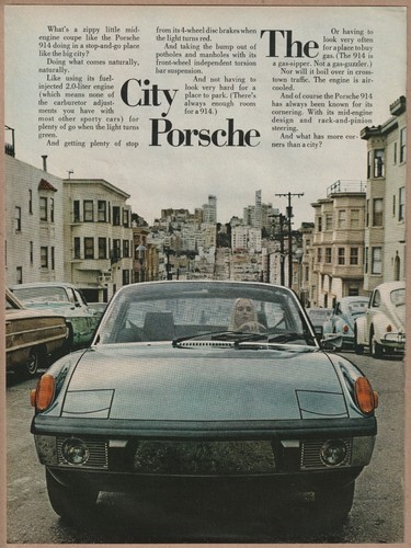 1973 porsche 914 vintage - vintage, print