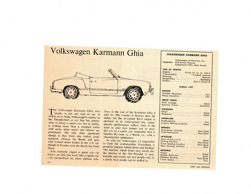 1968 volkswagen karmann - karmann, ghia