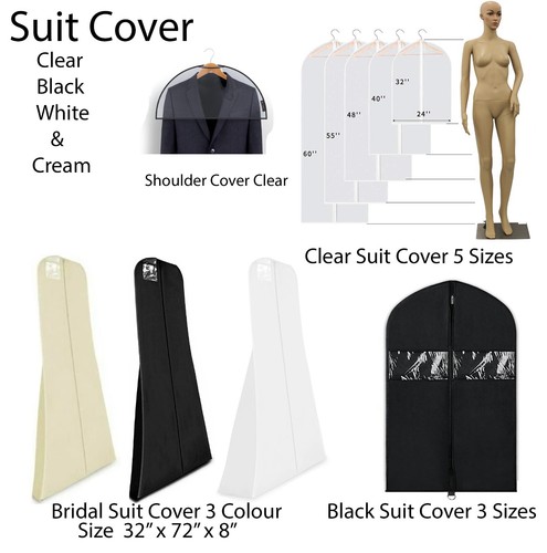 Black clear dress covers suit - dress,