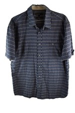 M&S AUTOGRAPH Blue Short Sleeve Shirt size L Mens Slim Fit Casual Outdoors