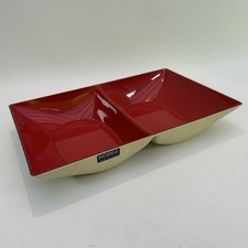Mid Century Robex Red Melamine Divided Serving Dish Made in Italy MCM Retro