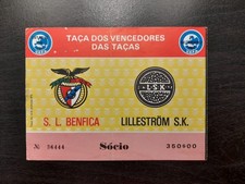 Ticket Benfica v Lillestrom 1986 Cup Winners Cup
