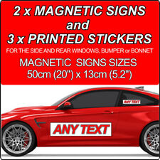 2x MAGNETIC SIGNS 3xSTICKERS
