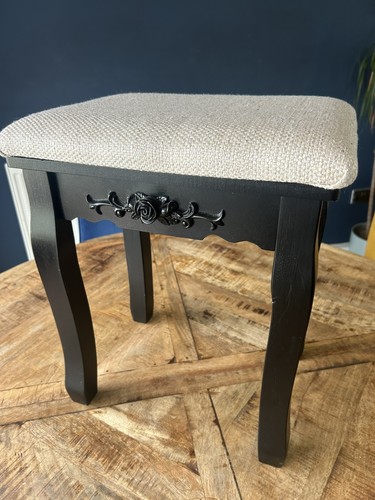 Upholstered black vanity - upholstered,