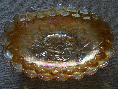 Carnival glass pansy - carnival, "pansy"