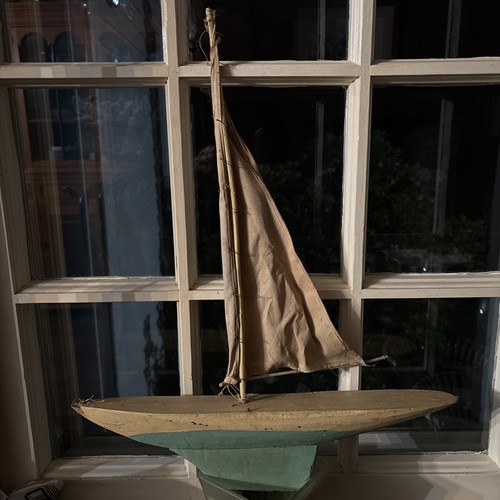 Antique painted wooden pond - antique,