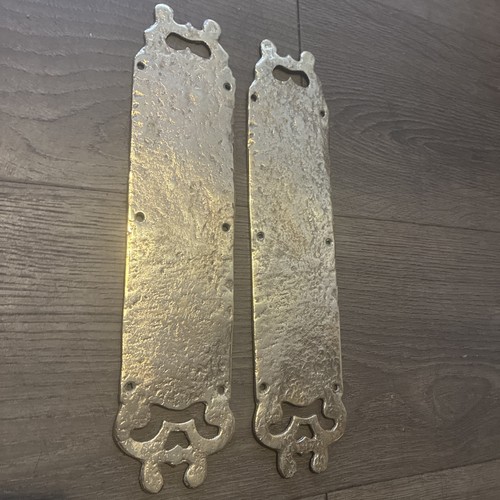 Pair antique brass door finger - door,