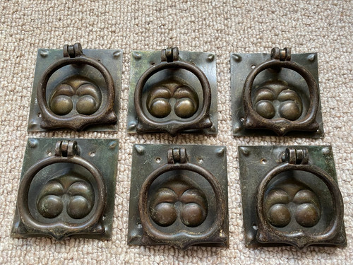 Antique metal drawer handles - metal,