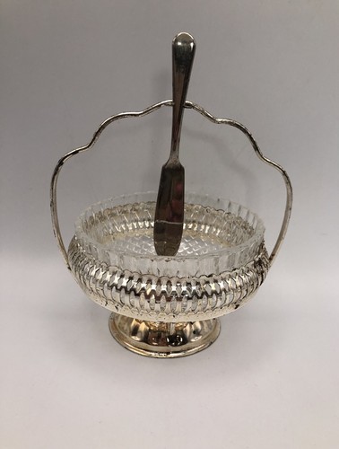 Vintage mayell cut glass jam - mayell,