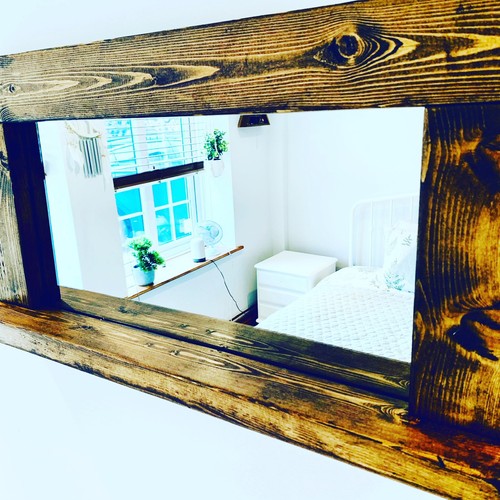 Farmhouse rustic mirror - farmhouse,