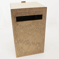 Wedding Mail Post Box - Mr & Mrs Heart Engraved Post Box Reception Post & Cards