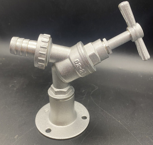 Bright silver garden tap - garden,