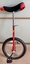 Unicycle Youth 16” Wheel Circus Red Superb Condition Freepost