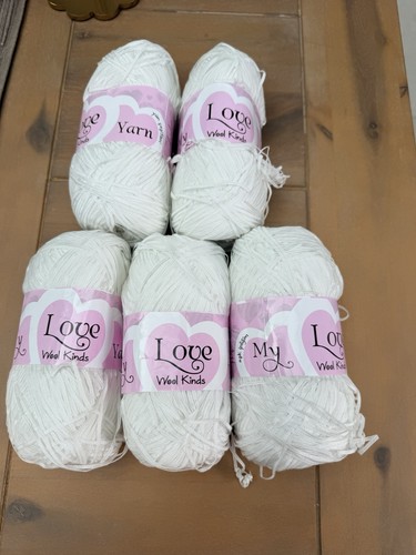 Love wool kinds 100g white - love, 5x