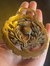 VTG Brass Medallion Horse