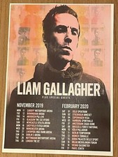 LIAM GALLAGHER Concert poster - UK Europe tour - 2019-2020 music Gig memorabilia