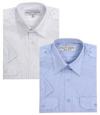 Men Pilot Shirts Short Sleeves